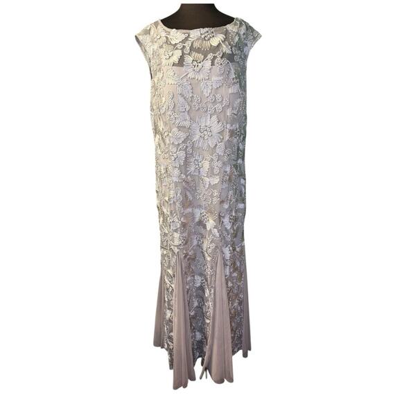 Y2K Lace Sheer Top Romantic Fairy Floral Embroidered Maxi Dress Womens Size 18W - Picture 1 of 9